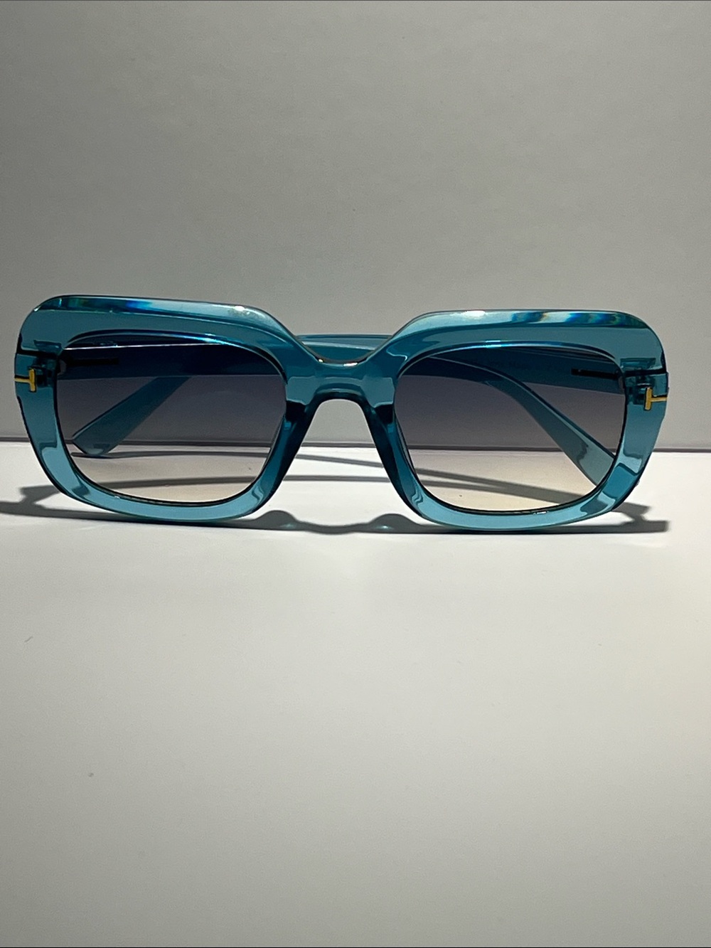 Blue Oversized Square Women's Sunglasses